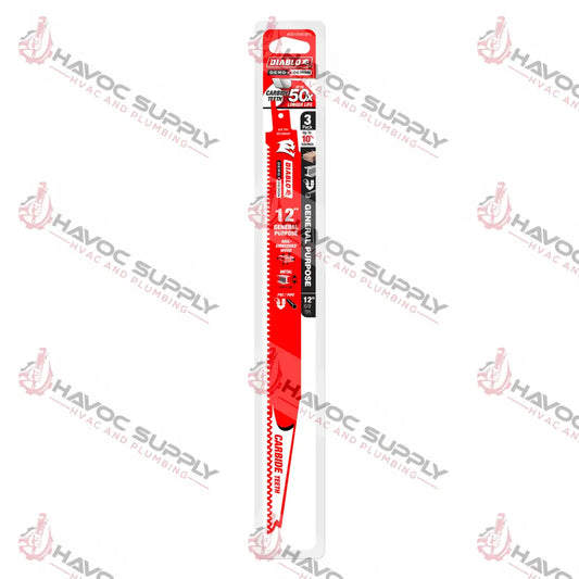 DS1209CGP3 - DIABLO CARBIDE 12" RECIP GP 9TPI 3PK - HAVOC SUPPLY, LLC