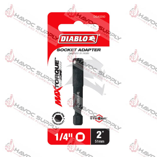 DSA0250 - DIABLO 1/4 SOCKET ADAPTER BIT - HAVOC SUPPLY, LLC
