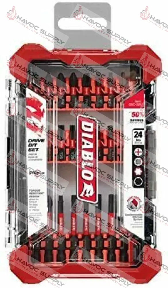 DSCS24 - DIABLO SCREW DRIVER BIT SET 24PC - HAVOC SUPPLY, LLC