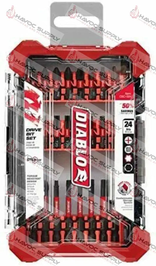 DSCS24 - DIABLO SCREW DRIVER BIT SET 24PC - HAVOC SUPPLY, LLC
