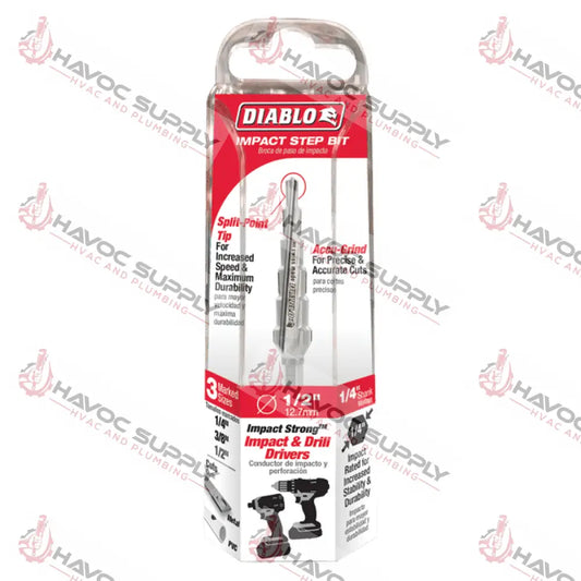 DSD0500S06 - DIABLO 1/2" STEP BIT 6 STEP - HAVOC SUPPLY, LLC