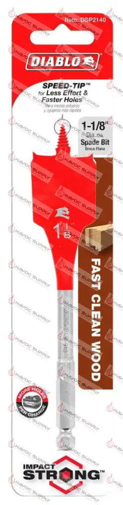 DSP2140 - DIABLO SPADE BIT 1-1/8 X 6 - HAVOC SUPPLY, LLC