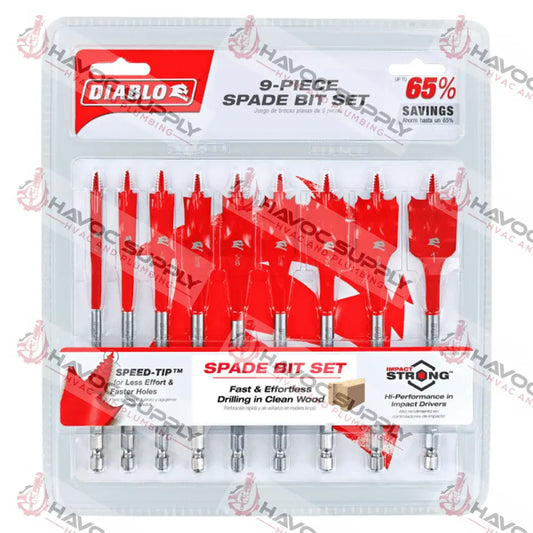 DSP2930 - DIABLO SPADE BIT SET 9PC - HAVOC SUPPLY, LLC