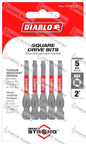DSQ22P5 - DIABLO #SQ2 SQUARE IMPACT BIT 5PK - HAVOC SUPPLY, LLC