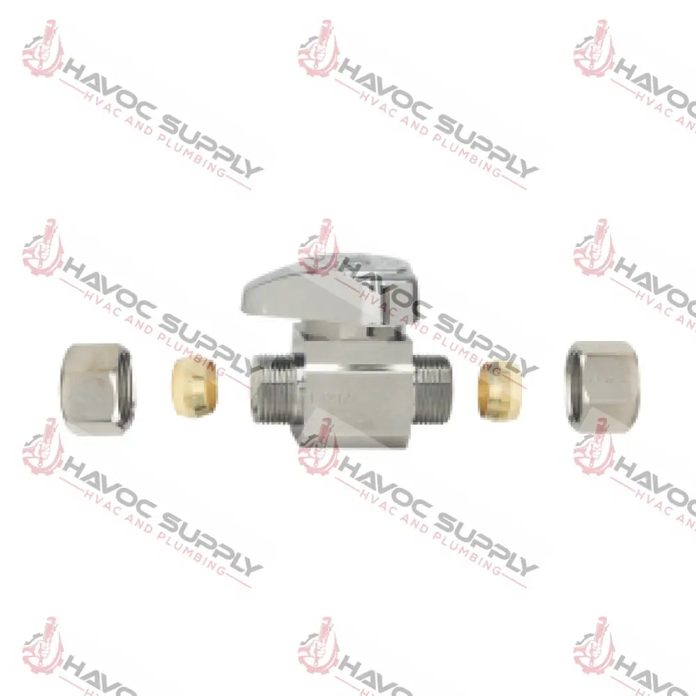 G2CR11XC - 3/8 X 3/8 1/4 TURN STRAIGHT STOP VALVE - HAVOC SUPPLY, LLC