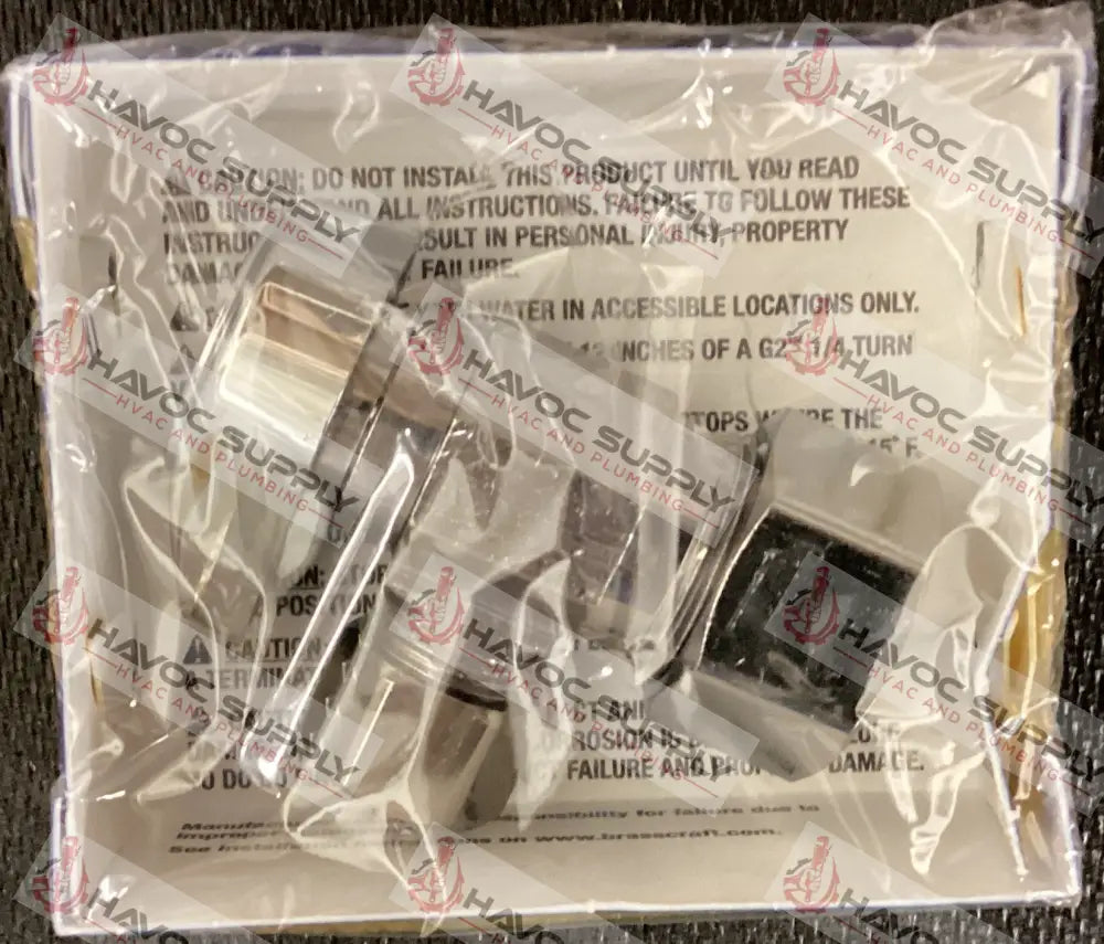G2CR19XC - 1/2" COMPRESSION X 3/8" COMPRESSION ANGLE STOP VALVE - HAVOC SUPPLY, LLC