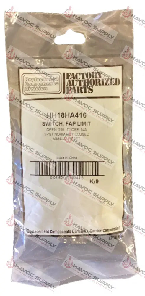 HH18HA416 - L215 LIMIT SWITCH MANUAL RESET NORMALLY CLOSED - HAVOC SUPPLY, LLC