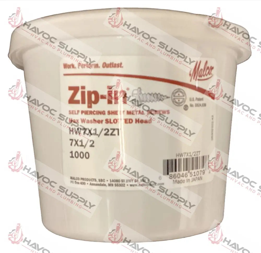 HW7X1/2ZT - ZIP SCREWS #7 X 1/2" 1000CT - HAVOC SUPPLY, LLC