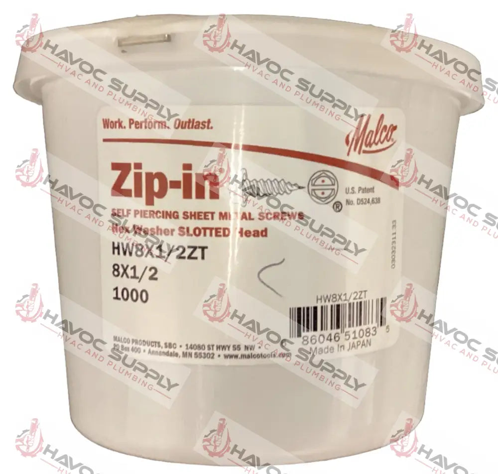 HW8X1/2ZT - ZIP SCREWS #8 X 1/2" 1000CT - HAVOC SUPPLY, LLC