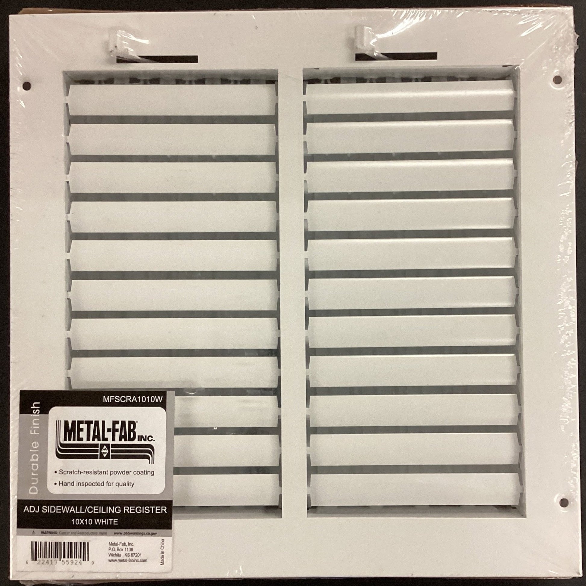 MFSCRA1010W - 10"X10" MULTI-LOUVER WALL/CEILING SUPPLY REGISTER - WHITE - HAVOC SUPPLY, LLC