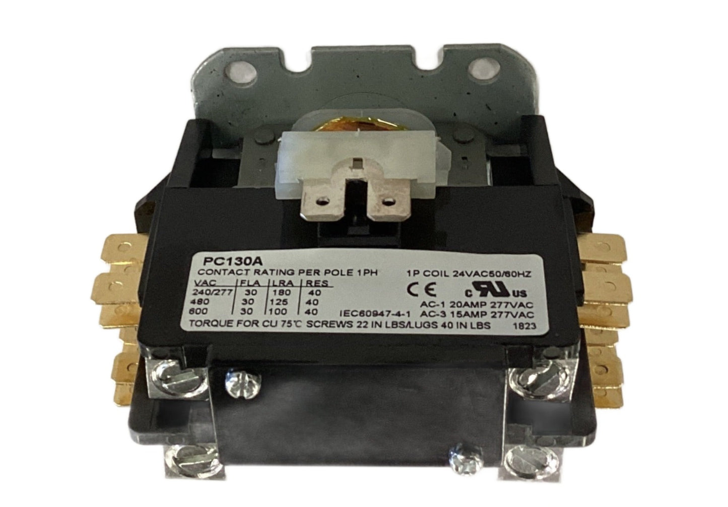 PC130A - 1 POLE 30A 24V COIL CONTACTOR