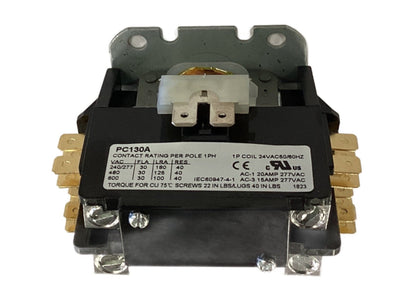 PC130A - 1 POLE 30A 24V COIL CONTACTOR