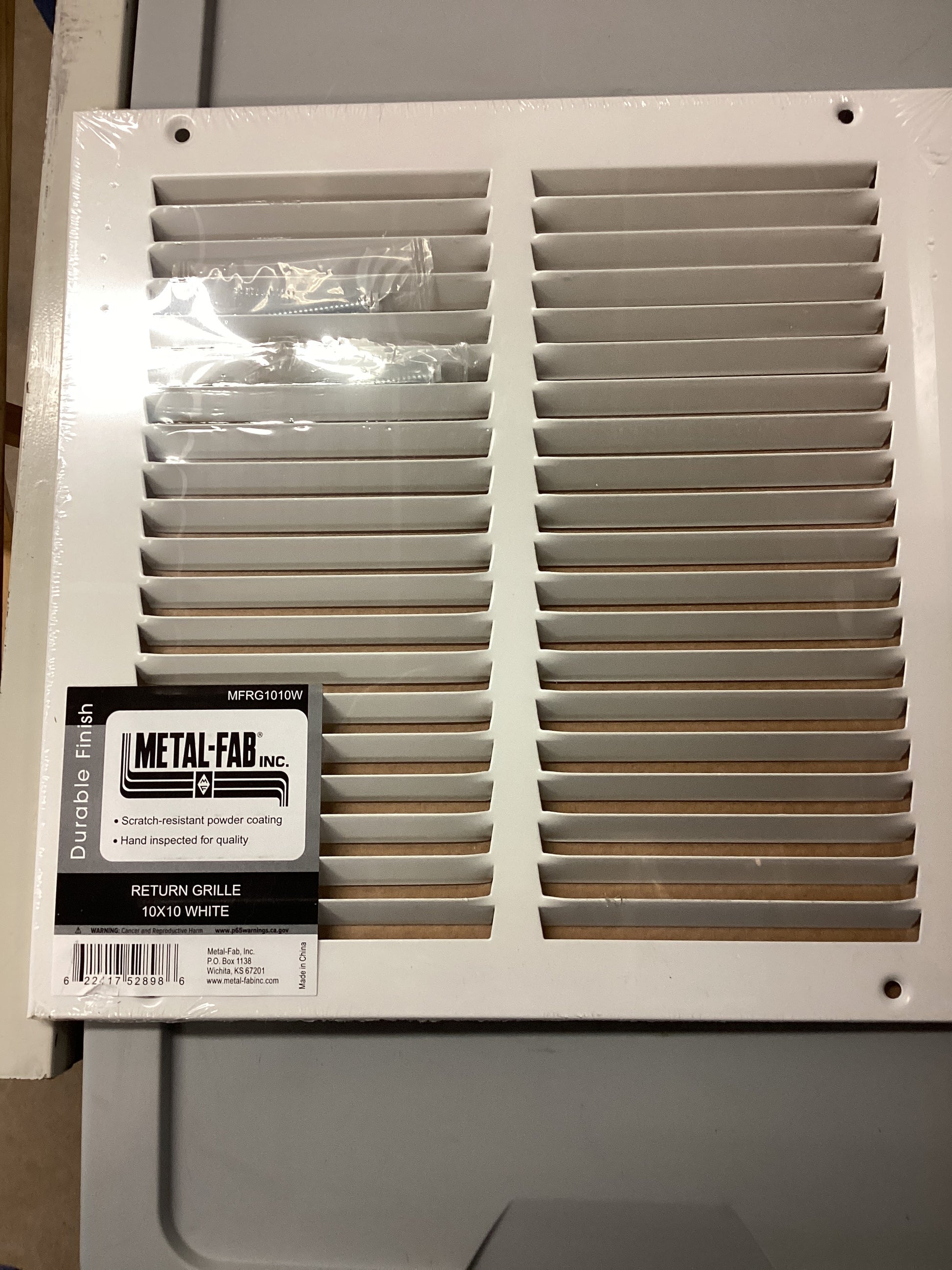 MFRG1010W - 10"X10" RETURN GRILLE - WHITE - HAVOC SUPPLY, LLC