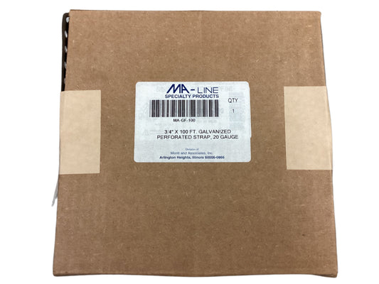 MA-GF-100 - PERFORATED PLUMBERS STRAP 3/4" X 100FT
