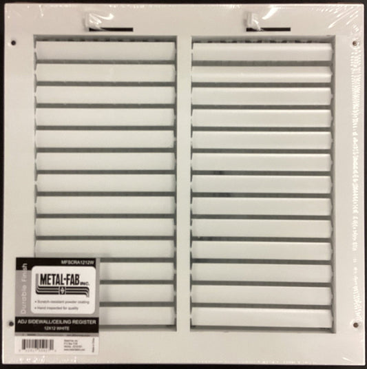 MFSCRA1212W - 12"X12" MULTI-LOUVER WALL/CEILING SUPPLY REGISTER - WHITE - HAVOC SUPPLY, LLC