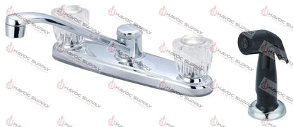 K-5121 - OLYMPIA TWO HANDLE CHROME KITCHEN FAUCET WITH SPRAY - HAVOC SUPPLY, LLC
