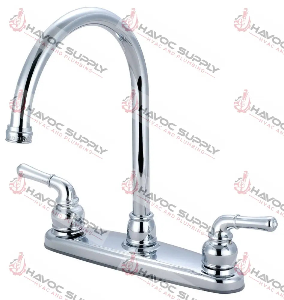 K5340 - OLYMPIA KITCHEN SINK FAUCET GOOSENECK 8" CENTER - HAVOC SUPPLY, LLC