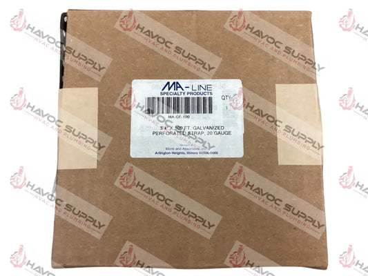 MA-GF-100 - PERFORATED PLUMBERS STRAP 3/4" X 100FT - HAVOC SUPPLY, LLC