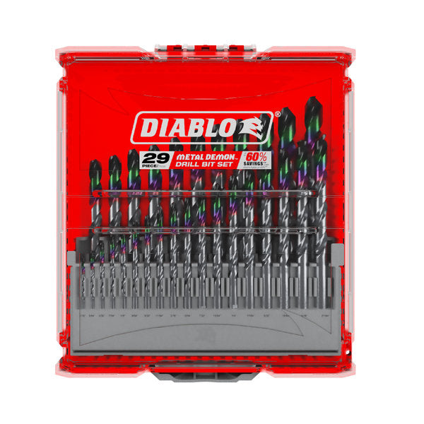 DMD-S29 - DIABLO 29PC METAL DEMON DRILL BIT SET