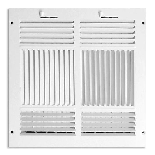 MFSCR1010W4 - 10"X10" 4-WAY WALL/CEILING SUPPLY REGISTER - WHITE - HAVOC SUPPLY, LLC