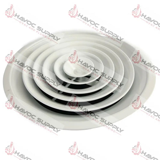 MFCD10RW - 10" ROUND SUPPLY DIFFUSER - WHITE - HAVOC SUPPLY, LLC