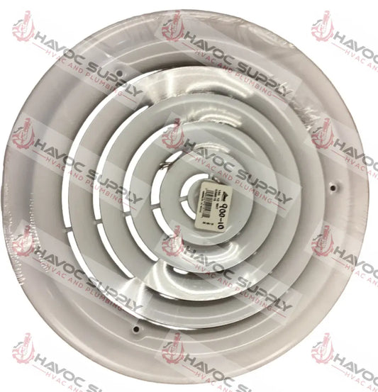 MFCD10RW - 10" ROUND SUPPLY DIFFUSER - WHITE - HAVOC SUPPLY, LLC