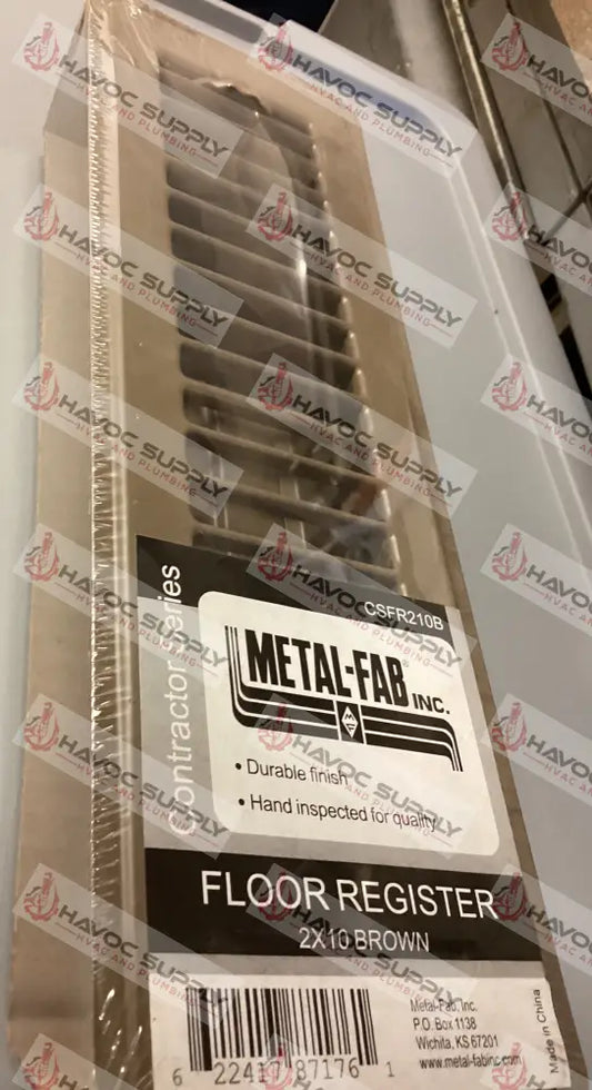MFFR210B - 2"X10" FLOOR SUPPLY REGISTER - BROWN - HAVOC SUPPLY, LLC