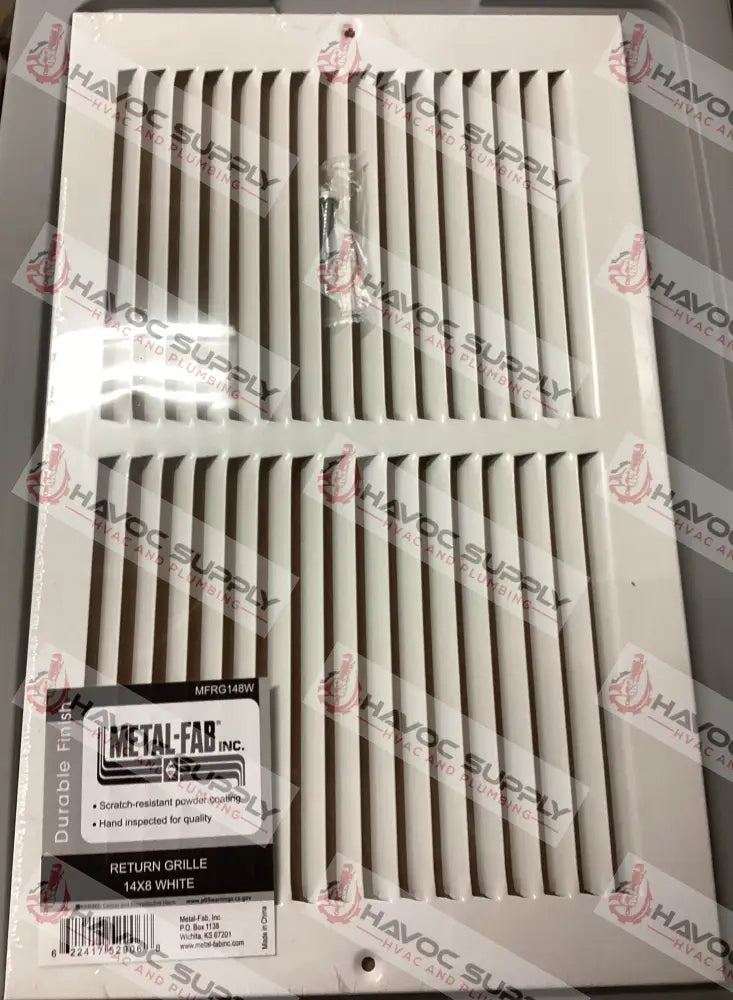 MFRG148W - 14"X8" RETURN GRILLE - WHITE - HAVOC SUPPLY, LLC