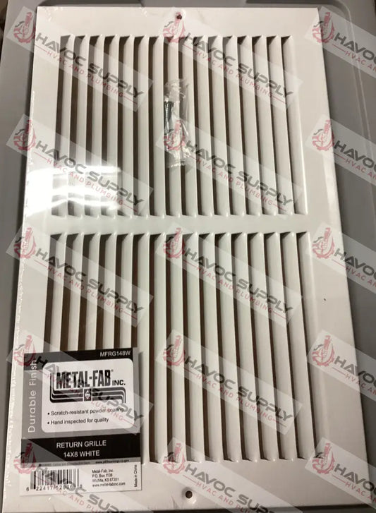 MFRG148W - 14"X8" RETURN GRILLE - WHITE - HAVOC SUPPLY, LLC