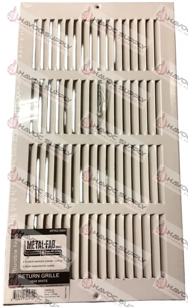 MFRG168W - 16"X8" RETURN GRILLE - WHITE - HAVOC SUPPLY, LLC