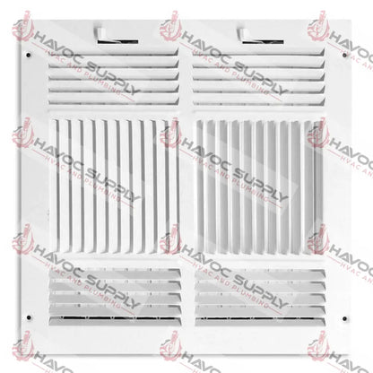 MFSCR1010W4 - 10"X10" 4-WAY WALL/CEILING SUPPLY REGISTER - WHITE - HAVOC SUPPLY, LLC
