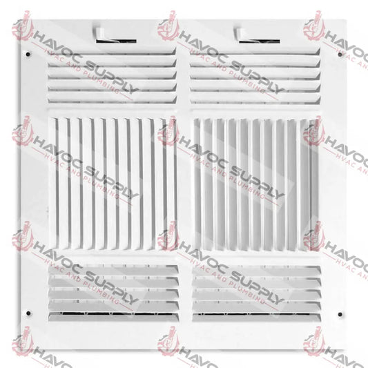MFSCR1010W4 - 10"X10" 4-WAY WALL/CEILING SUPPLY REGISTER - WHITE - HAVOC SUPPLY, LLC