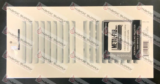 MFSCR104W2 - 4"X10" 2-WAY WALL/CEILING SUPPLY REGISTER - WHITE - HAVOC SUPPLY, LLC