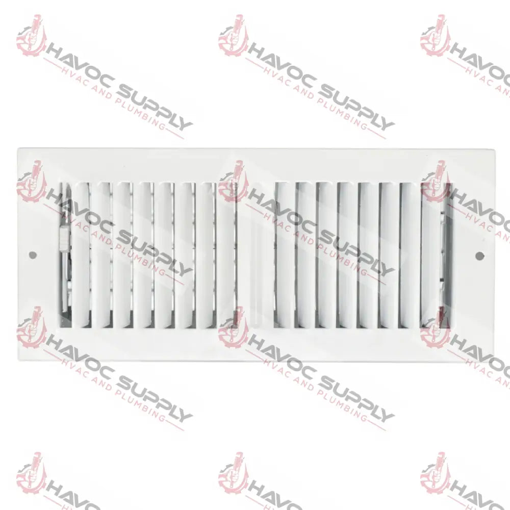MFSCR104W2 - 4"X10" 2-WAY WALL/CEILING SUPPLY REGISTER - WHITE - HAVOC SUPPLY, LLC