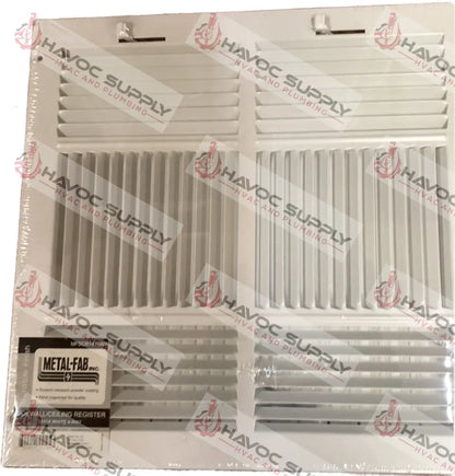 MFSCR1414W4 - 14"X14" 4-WAY WALL/CEILING SUPPLY REGISTER - WHITE - HAVOC SUPPLY, LLC