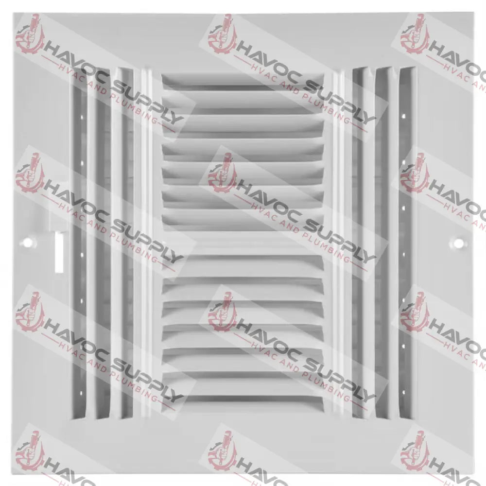 MFSCR88W4 - 8"X8" 4-WAY WALL/CEILING SUPPLY REGISTER - WHITE - HAVOC SUPPLY, LLC