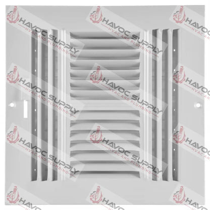 MFSCR88W4 - 8"X8" 4-WAY WALL/CEILING SUPPLY REGISTER - WHITE - HAVOC SUPPLY, LLC