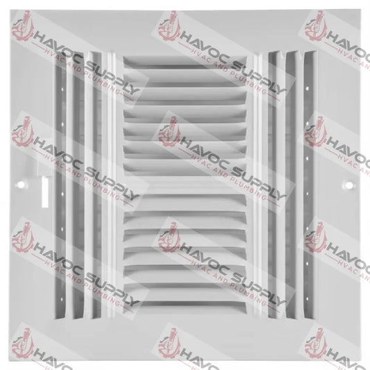 MFSCR88W4 - 8"X8" 4-WAY WALL/CEILING SUPPLY REGISTER - WHITE - HAVOC SUPPLY, LLC