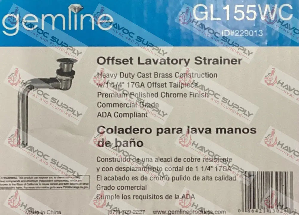 OFFSET LAVATORY STRAINER - HAVOC SUPPLY, LLC
