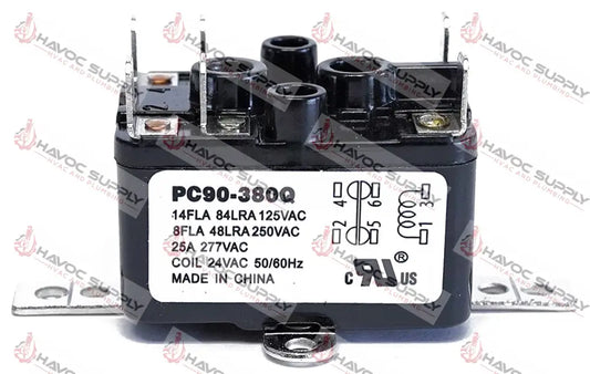 PC90-380Q - 2PST RELAY 24V COIL - HAVOC SUPPLY, LLC