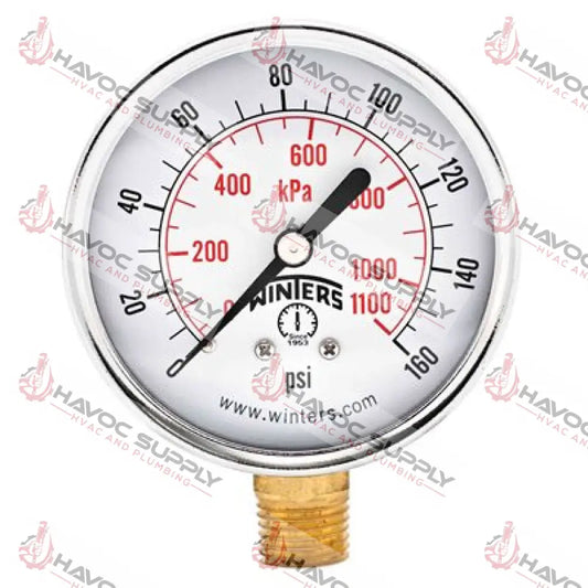 PEM215 - 160 PSI PRESSURE GAUGE - HAVOC SUPPLY, LLC