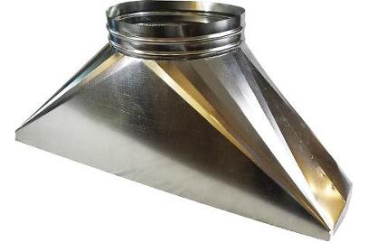 411 - 3-1/4" X 6" DIA. SHEETMETAL TRANSITION
