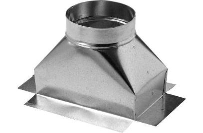51P886 - 8" X 8" X 6" DIA. SHEETMETAL STRAIGHT CEILING BOOT