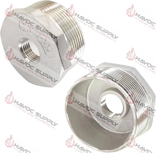 S2X12BUSH - 2" X 1/2" 304L STAINLESS STEEL HEX BUSHING - HAVOC SUPPLY, LLC