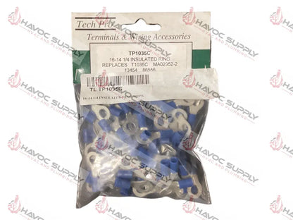 TP1035C - 1/4" BLUE RING TERMINAL 100PK - HAVOC SUPPLY, LLC