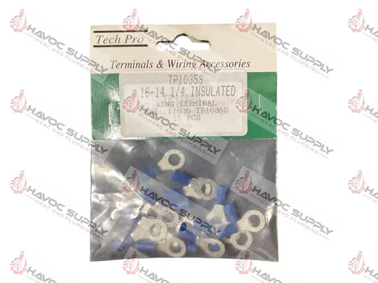 TP1035S - 1/4" BLUE RING TERMINAL 15PK - HAVOC SUPPLY, LLC