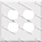 TP82W - DOUBLE GANG OUTLET WALL PLATE - WHITE - HAVOC SUPPLY, LLC
