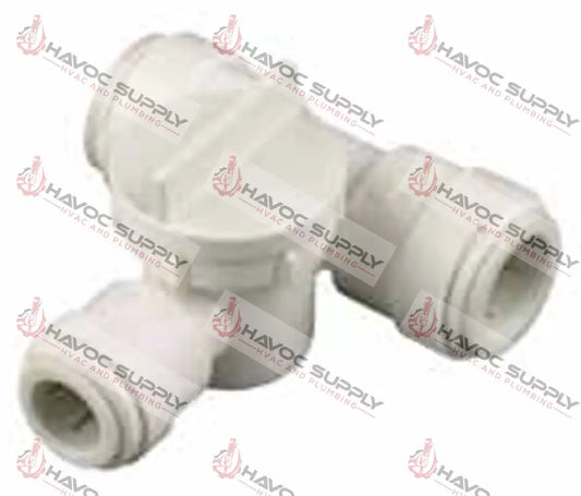 TS3550-1004 - 1/2" X 1/2" X 1/4" JOHN GUEST TEE WITH SHUTOFF - SO - HAVOC SUPPLY, LLC