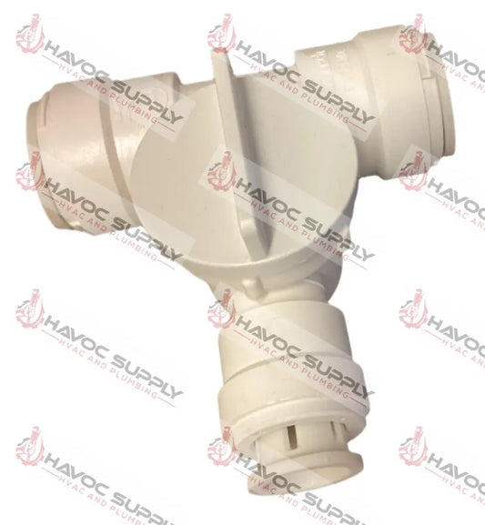 TS3550-1008 - 1/2" X 1/2" X 3/8" JOHN GUEST TEE WITH SHUTOFF - NR - HAVOC SUPPLY, LLC