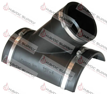 TSW-4 - 4" RUBBER SADDLE WYE WITH CLAMPS - HAVOC SUPPLY, LLC